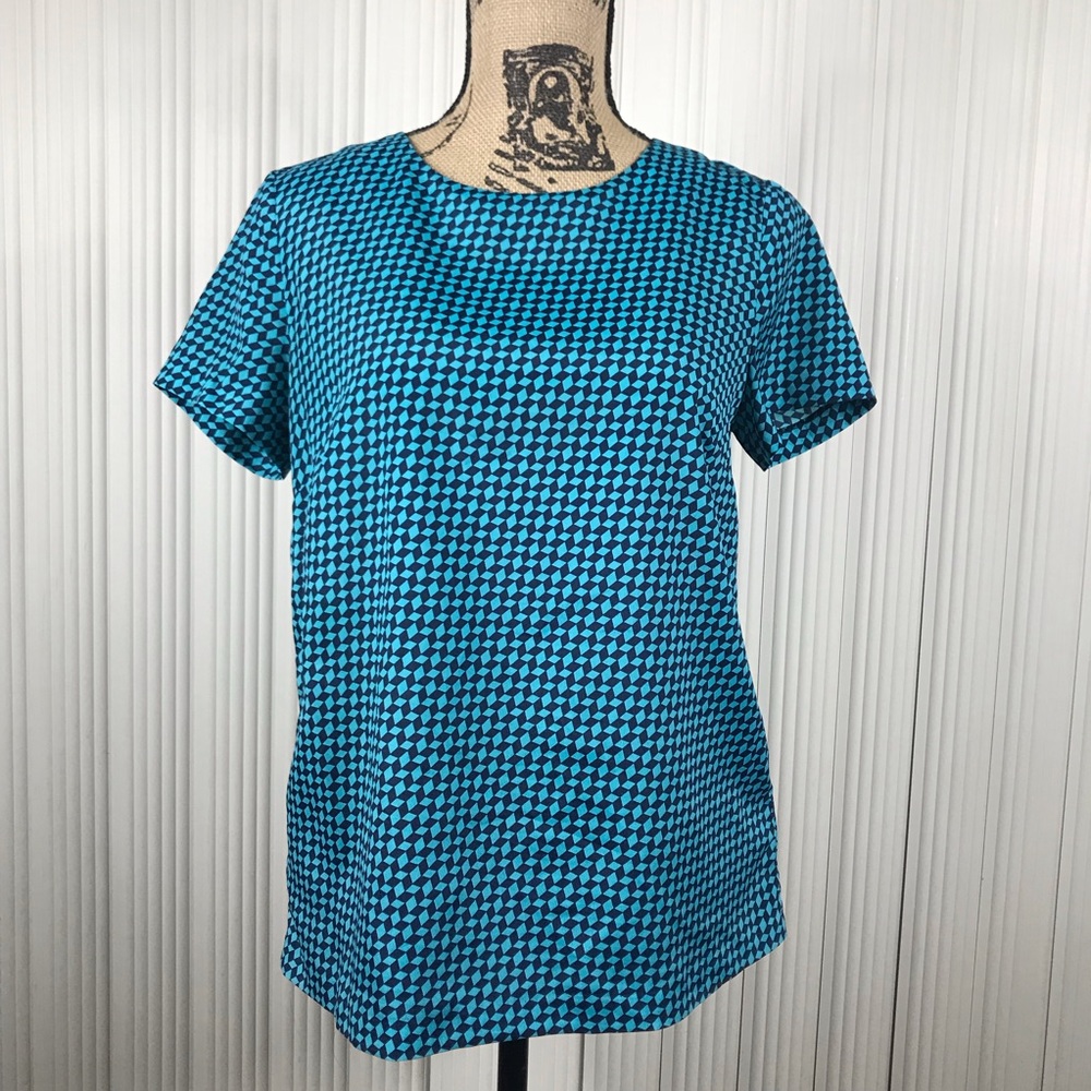 MICHAEL Michael Kors Blue Career Top Size Small